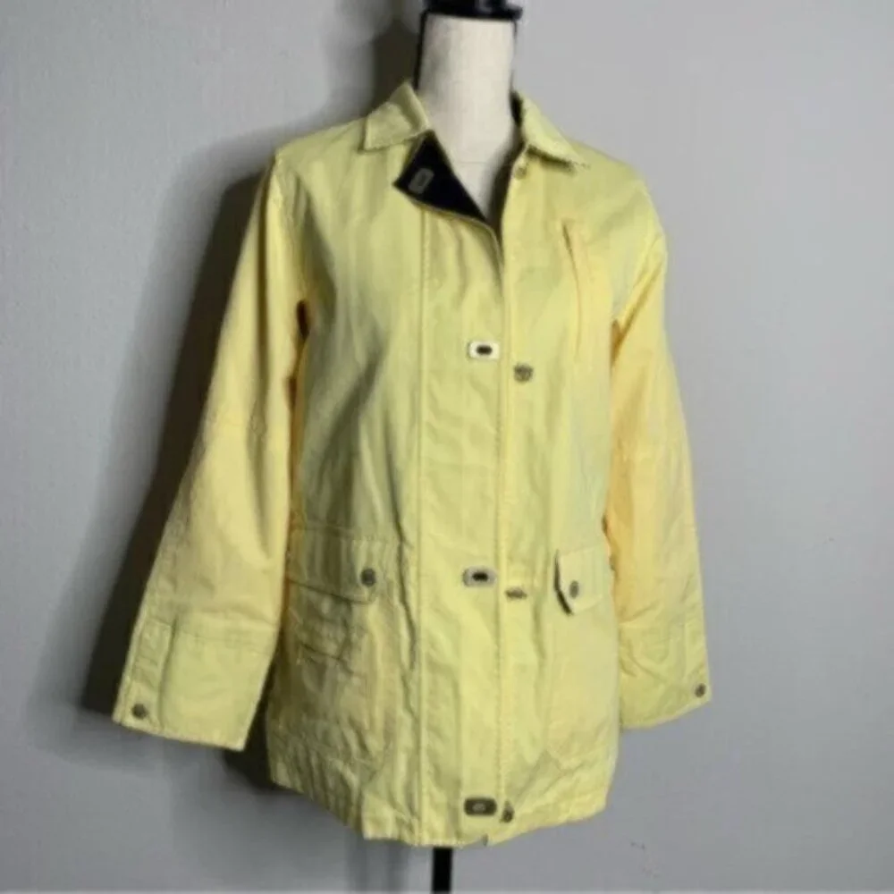 Talbots Yellow Vintage All Weather Parka Rain Coat